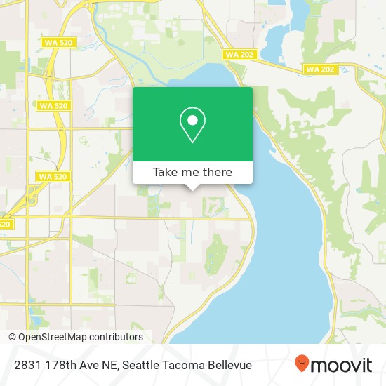 Mapa de 2831 178th Ave NE, Redmond, WA 98052