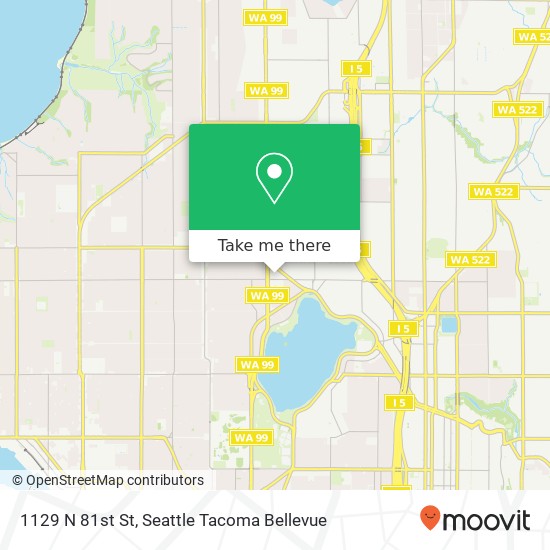 Mapa de 1129 N 81st St, Seattle, WA 98103