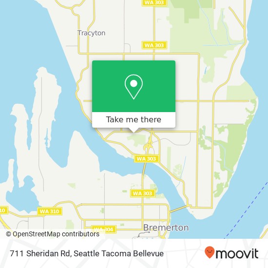 Mapa de 711 Sheridan Rd, Bremerton, WA 98310