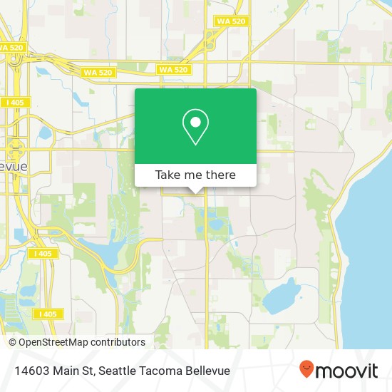 Mapa de 14603 Main St, Bellevue, WA 98007