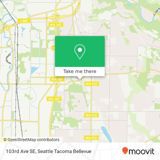 Mapa de 103rd Ave SE, Renton, WA 98055