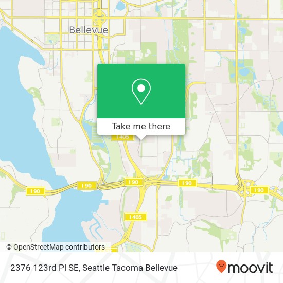Mapa de 2376 123rd Pl SE, Bellevue, WA 98005
