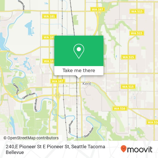 Mapa de 240,E Pioneer St E Pioneer St, Kent, WA 98032