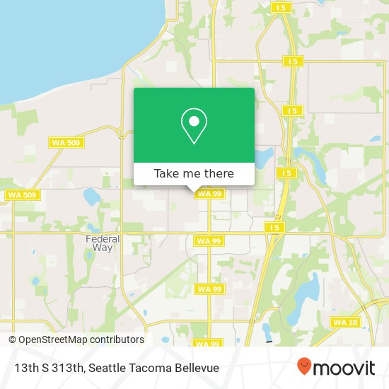 13th S 313th, Federal Way, WA 98003 map