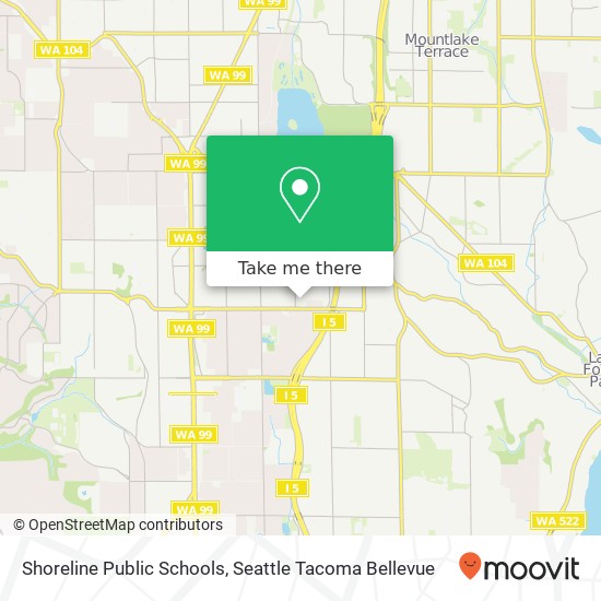 Shoreline Public Schools, 18560 1st Ave NE map