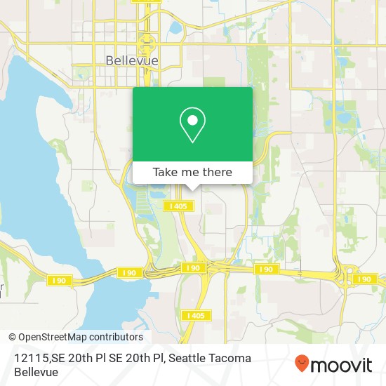 Mapa de 12115,SE 20th Pl SE 20th Pl, Bellevue, WA 98005