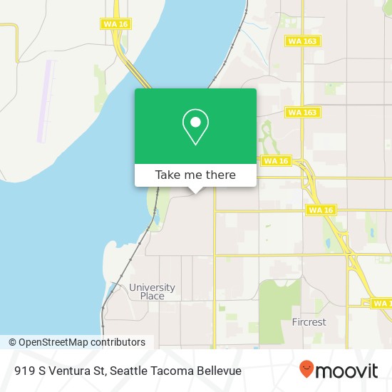 Mapa de 919 S Ventura St, Tacoma, WA 98465