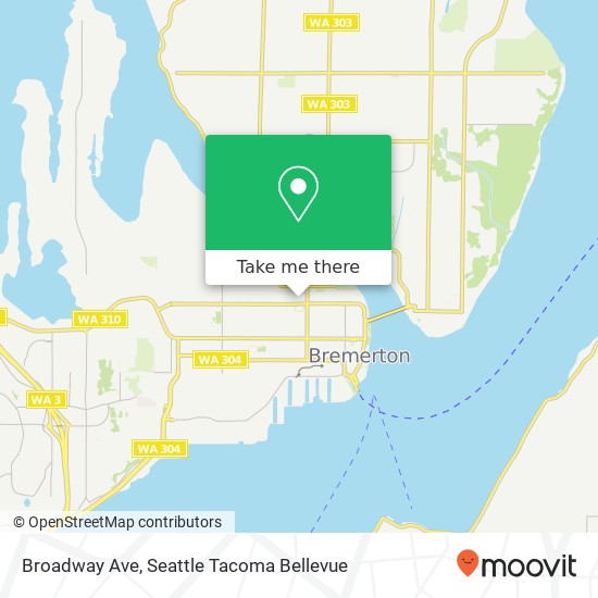 Mapa de Broadway Ave, Bremerton, WA 98337