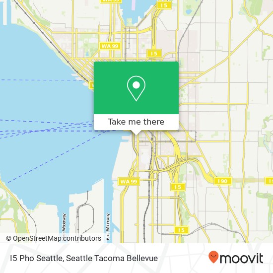 Mapa de I5 Pho Seattle, 213 1st Ave S