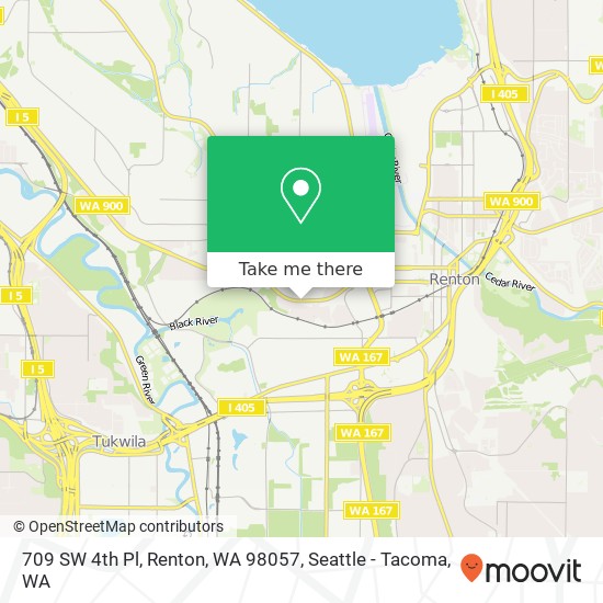 Mapa de 709 SW 4th Pl, Renton, WA 98057