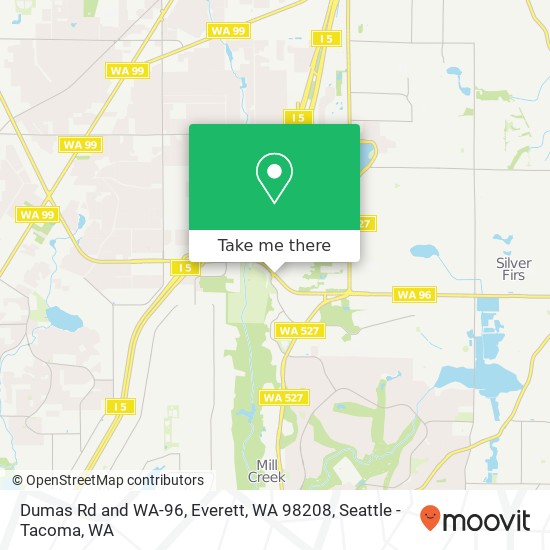 Dumas Rd and WA-96, Everett, WA 98208 map