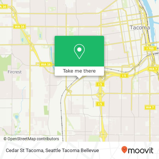 Cedar St Tacoma, Tacoma, WA 98409 map