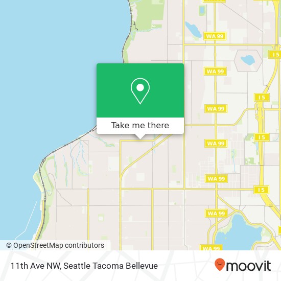 Mapa de 11th Ave NW, Seattle, WA 98177