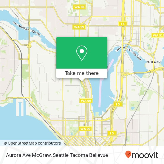 Mapa de Aurora Ave McGraw, Seattle, WA 98109