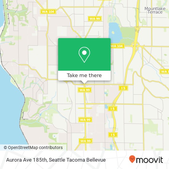 Aurora Ave 185th, Shoreline, WA 98133 map