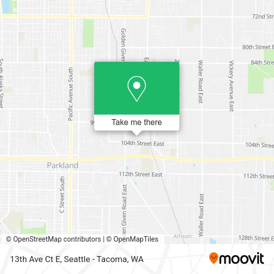 13th Ave Ct E map