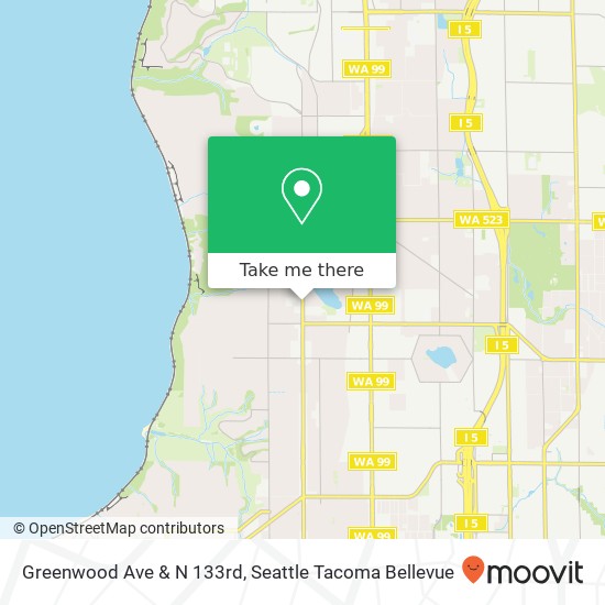 Mapa de Greenwood Ave & N 133rd, Seattle, WA 98133