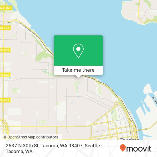Mapa de 2637 N 30th St, Tacoma, WA 98407