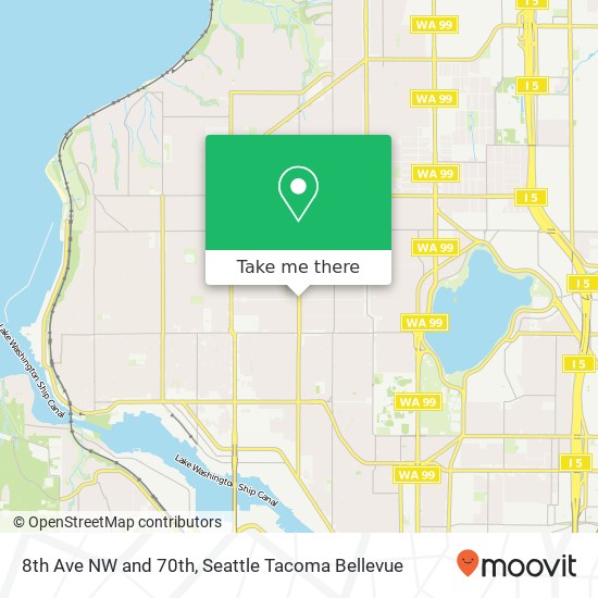 Mapa de 8th Ave NW and 70th, Seattle, WA 98117