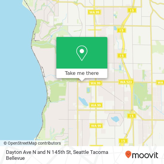 Dayton Ave N and N 145th St, Shoreline, WA 98133 map