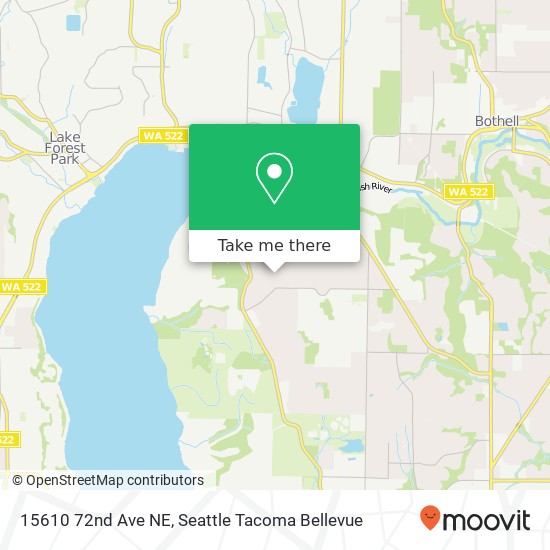 Mapa de 15610 72nd Ave NE, Kenmore, WA 98028