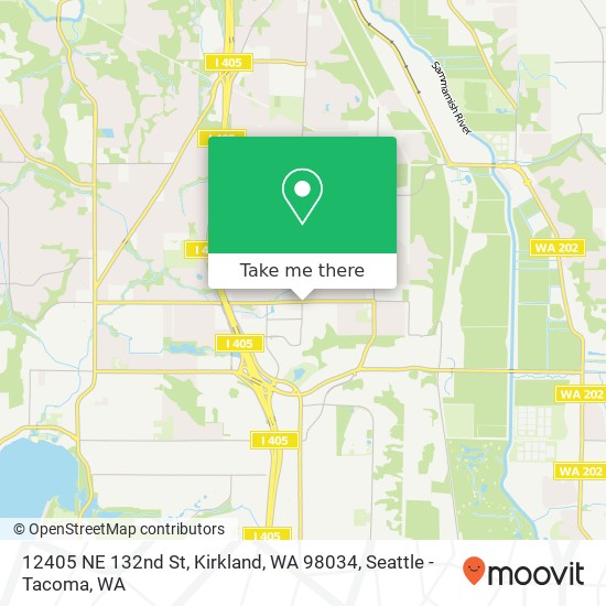 Mapa de 12405 NE 132nd St, Kirkland, WA 98034
