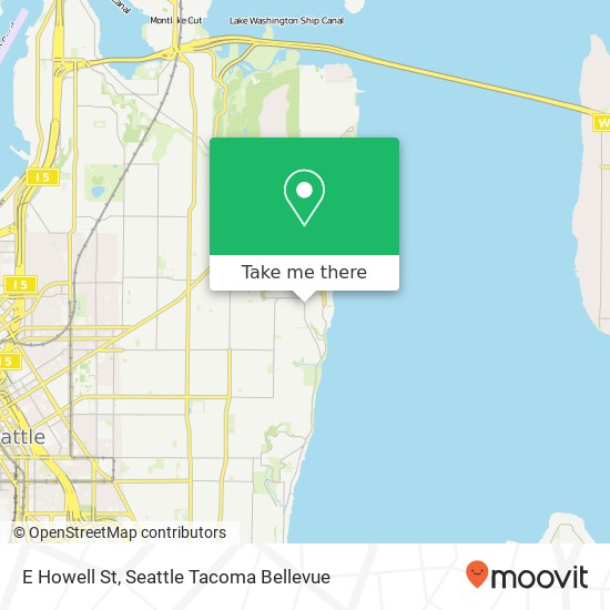 Mapa de E Howell St, Seattle, WA 98122