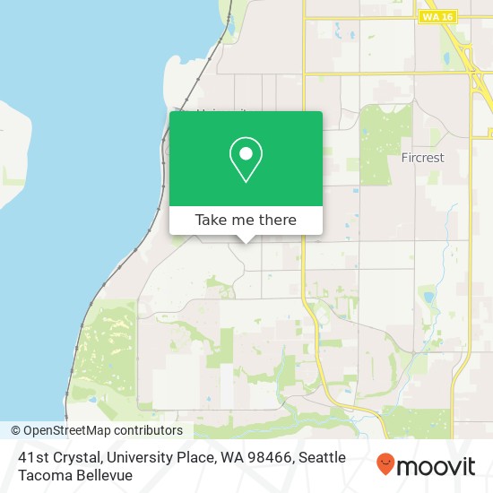 Mapa de 41st Crystal, University Place, WA 98466