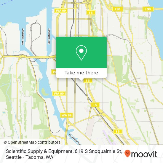 Mapa de Scientific Supply & Equipment, 619 S Snoqualmie St