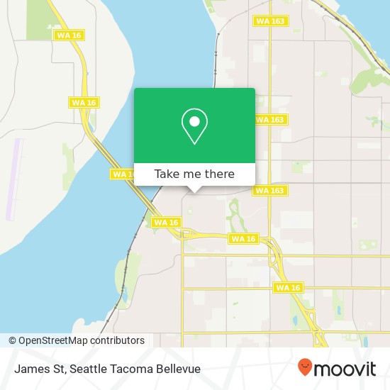 Mapa de James St, Tacoma, WA 98406