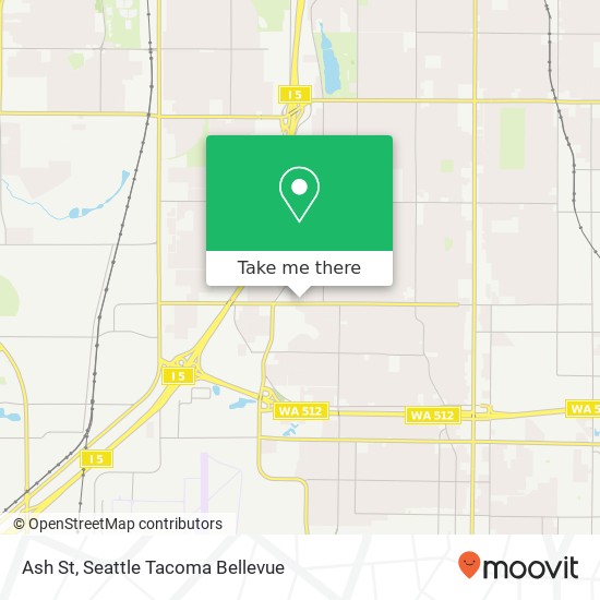 Mapa de Ash St, Tacoma, WA 98444