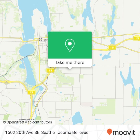 Mapa de 1502 20th Ave SE, Olympia, WA 98501