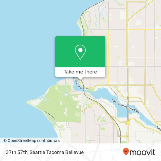 Mapa de 37th 57th, Seattle, WA 98107