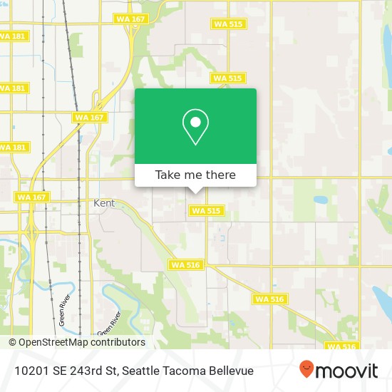 Mapa de 10201 SE 243rd St, Kent, WA 98030