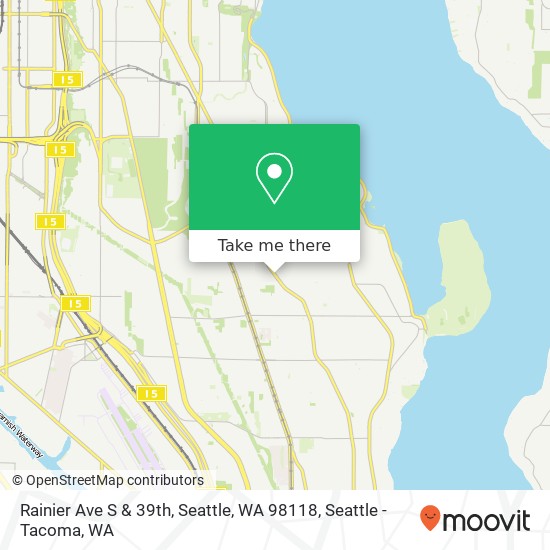 Rainier Ave S & 39th, Seattle, WA 98118 map