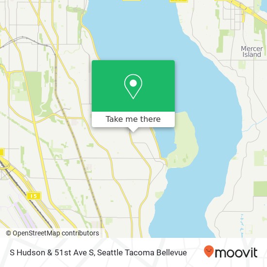 Mapa de S Hudson & 51st Ave S, Seattle, WA 98118