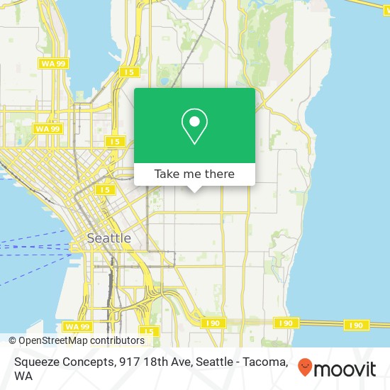 Squeeze Concepts, 917 18th Ave map