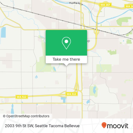 Mapa de 2003 9th St SW, Puyallup, WA 98371