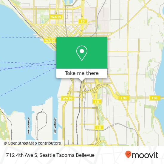 Mapa de 712 4th Ave S, Seattle, WA 98134