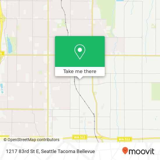 Mapa de 1217 83rd St E, Tacoma, WA 98404