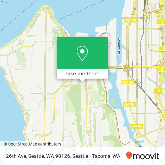 Mapa de 26th Ave, Seattle, WA 98126