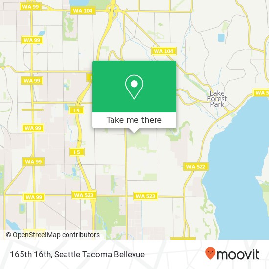 Mapa de 165th 16th, Shoreline, WA 98155