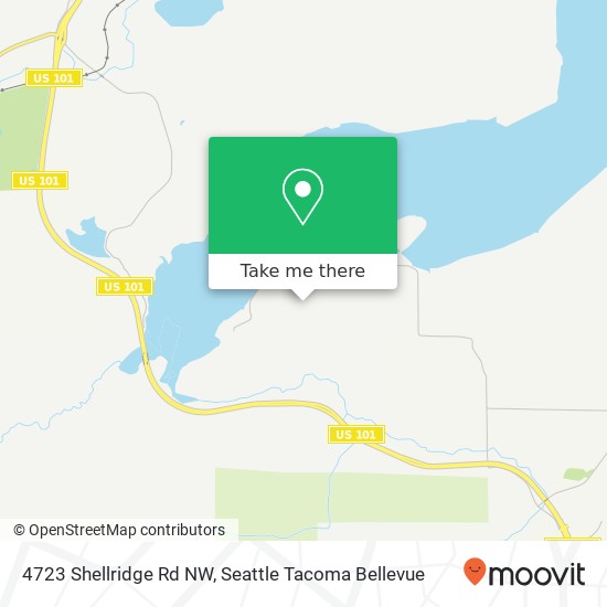 Mapa de 4723 Shellridge Rd NW, Olympia, WA 98502