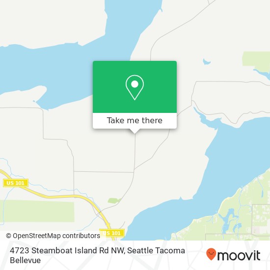 Mapa de 4723 Steamboat Island Rd NW, Olympia, WA 98502