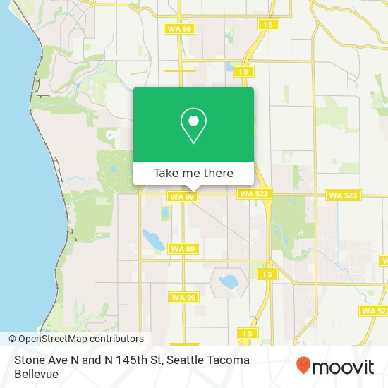 Stone Ave N and N 145th St, Shoreline, WA 98133 map