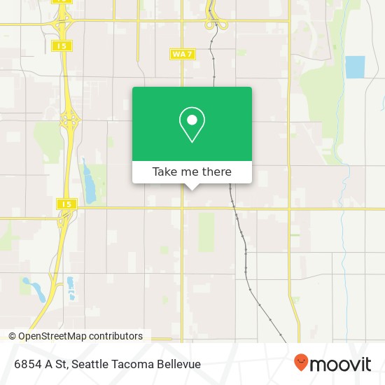 Mapa de 6854 A St, Tacoma, WA 98408