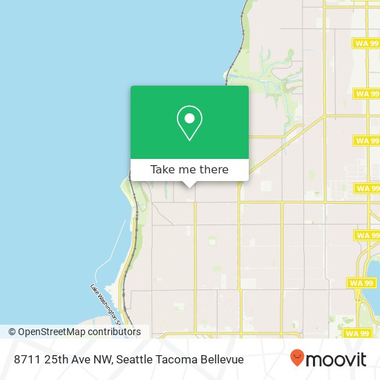 Mapa de 8711 25th Ave NW, Seattle, WA 98117