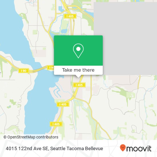 Mapa de 4015 122nd Ave SE, Bellevue, WA 98006