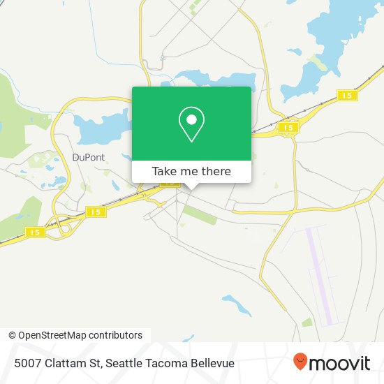 Mapa de 5007 Clattam St, Tacoma, WA 98433