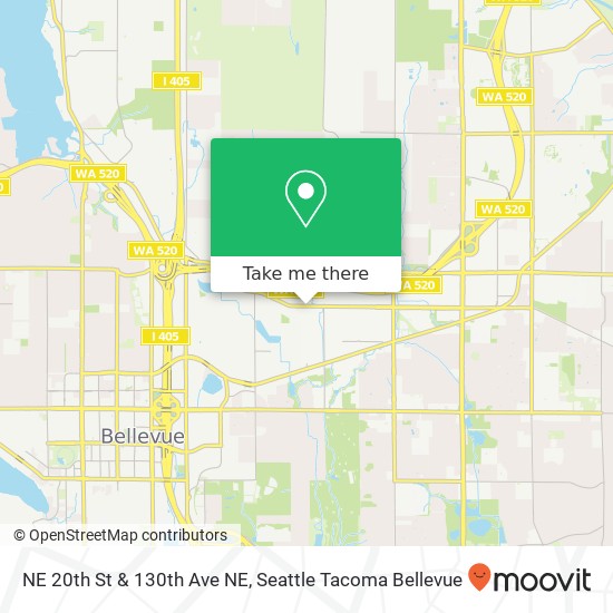 Mapa de NE 20th St & 130th Ave NE, Bellevue, WA 98005